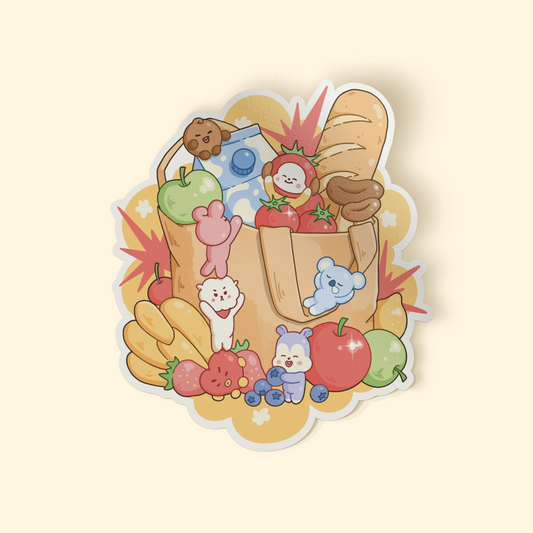 Grocery Friends Vinyl Sticker