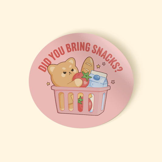 Did You Bring Snacks Vinyl Sticker