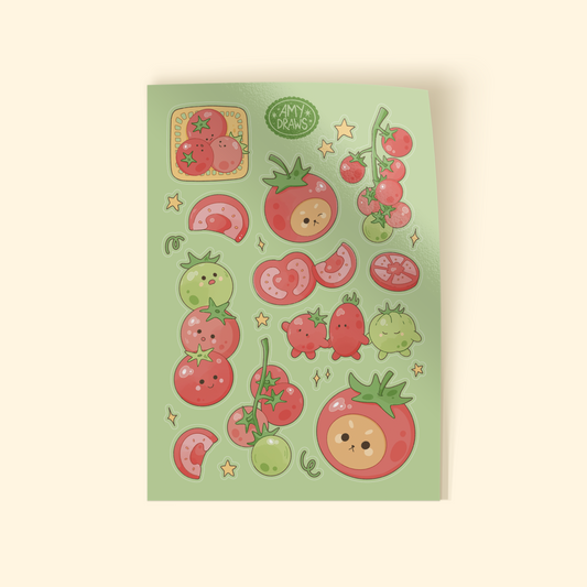 Grocery Friends Tomato Sticker Sheet
